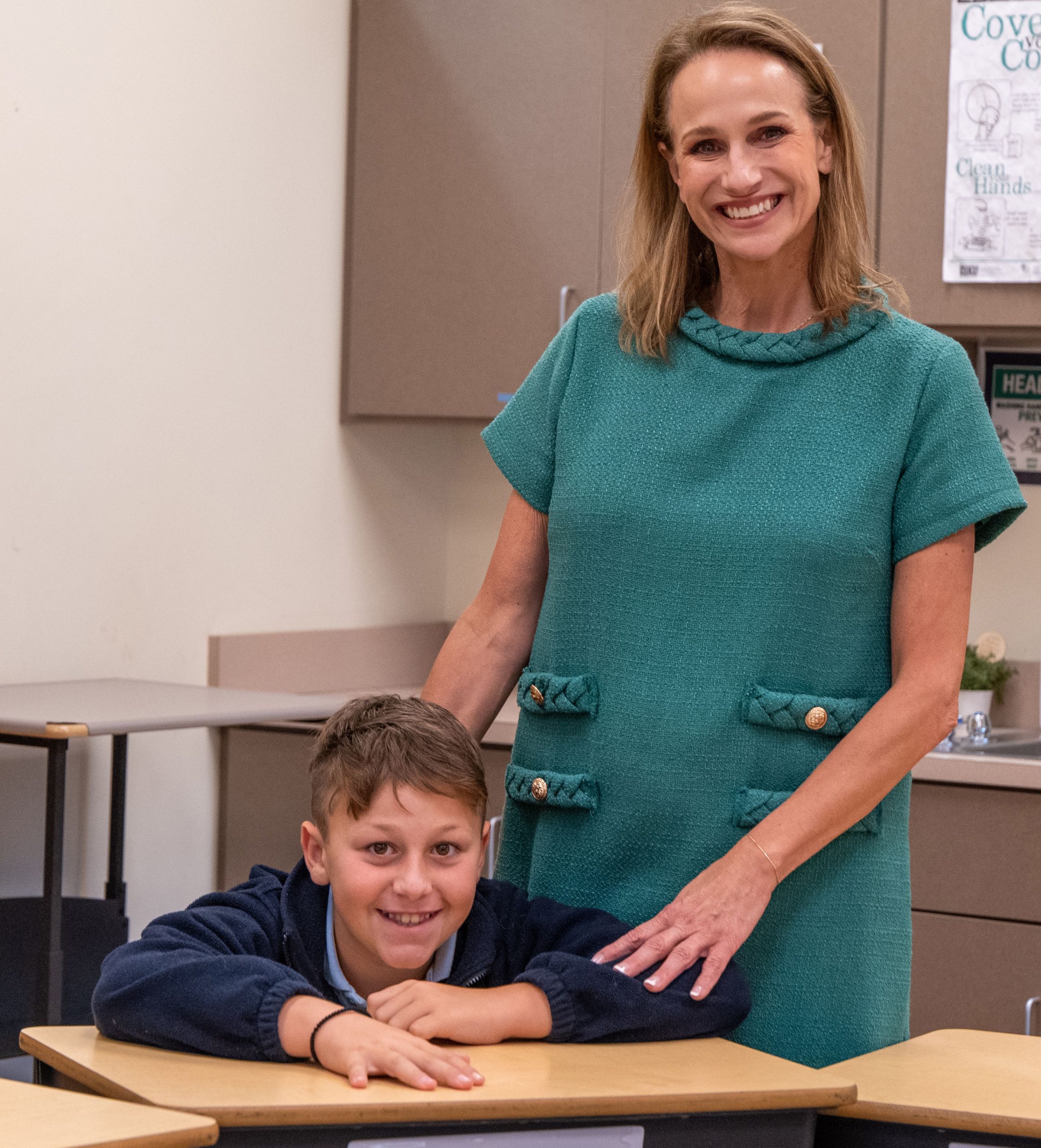 Claudia-Student Head of School, Claudia Nachtigal, with Highland School student